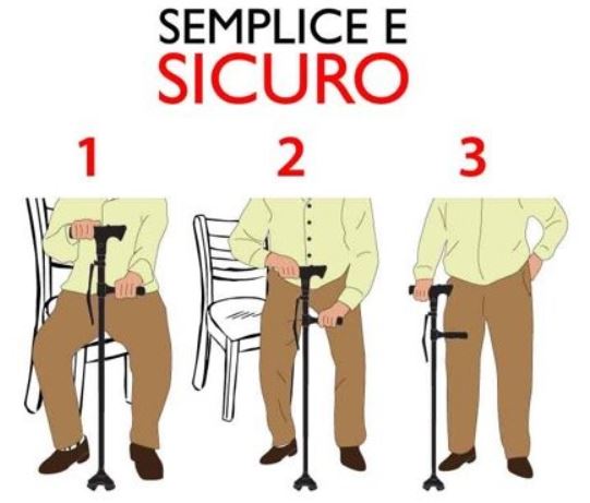 bastone da passeggio pieghevole avanzato con allarme